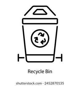 Check line icon of recycle bin 