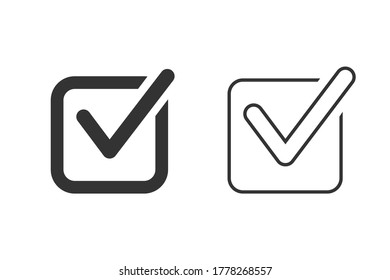 Marque el conjunto de iconos de línea en blanco. vector