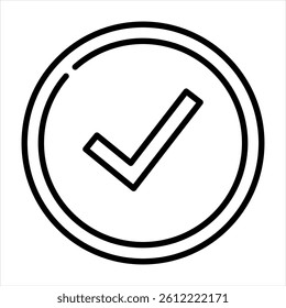 Check Line Icon Vector Illustration