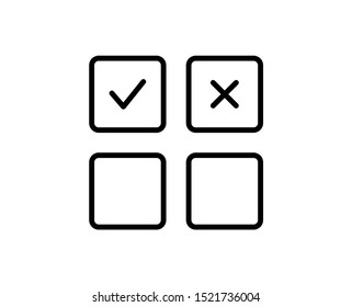 Check line icon. Vector symbol in trendy flat style on white background. Web sing for design.