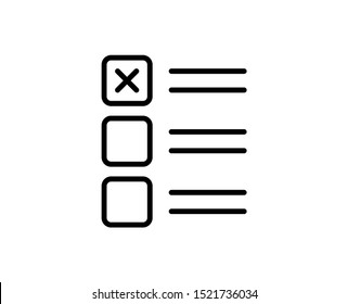 Check line icon. Vector symbol in trendy flat style on white background. Web sing for design.