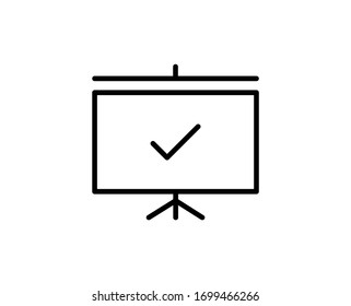 Check line icon. Vector symbol in trendy flat style on white background. Check sing for design.