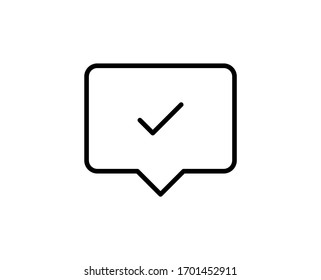 Check line icon. Vector symbol in trendy flat style on white background. Check sing for design.
