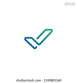 check line logo template vector illustration
