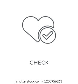 Check linear icon. Check concept stroke symbol design. Thin graphic elements vector illustration, outline pattern on a white background, eps 10.
