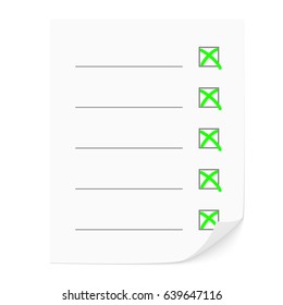 The check list.