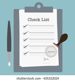 Check List Approve. 