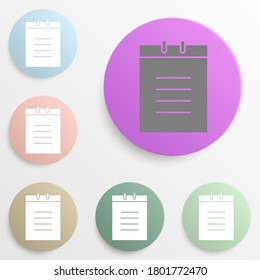 check list badge color set. Simple glyph, flat vector of web icons for ui and ux, website or mobile application
