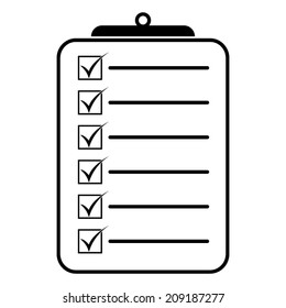 check list - black vector icon