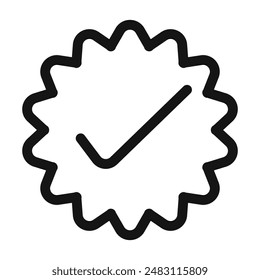 Marca de graduación azul de la lista de verificación en estilo relleno