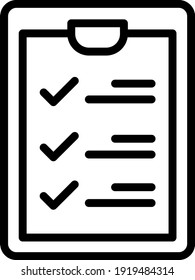 Check list with Board Concept Vector line Icon Design, postal service symbol on white background, physically transporting postcards and parcels Sign, Courier and Shipping Services Stock illustration