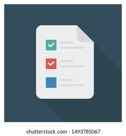 check list for business flat icon