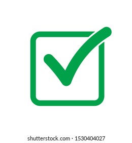 Check list button icon. Check mark in box sign.