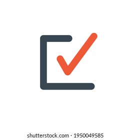 Check list button icon. Check mark in box sign. choice symbol. yes tick icon. done symbol. Stock Vector illustration isolated