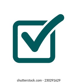 Check list button icon. Check mark in box sign.