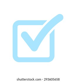 Check List Button Icon. Check Mark In Box Sign.