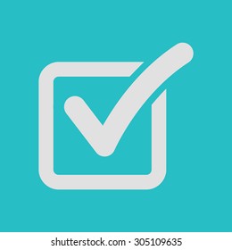 Check list button icon. Check mark in box sign.