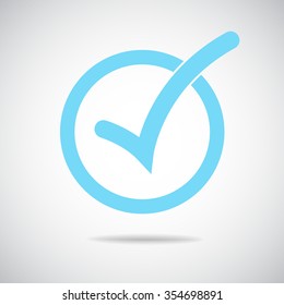Check list button icon. Check mark in box sign