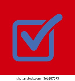 Check list button icon. Check mark in box sign.