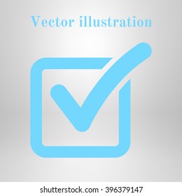 Check list button icon. Check mark in box sign.
