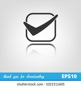 Check list button icon. Vector stock illustration