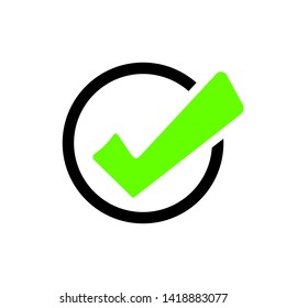check list button icon. check icon vector. check mark icon. Ok icon.