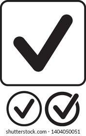 Check list button icon.Check Mark Isolated Icon.