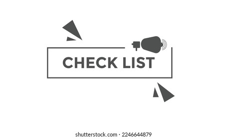 Check list button web banner templates. Vector Illustration
