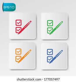 Check list buttons,vector