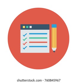 check list circle flat