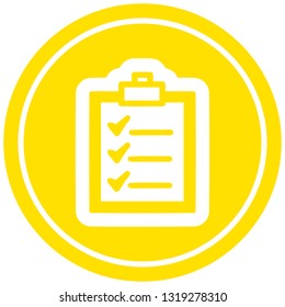 check list circular icon symbol