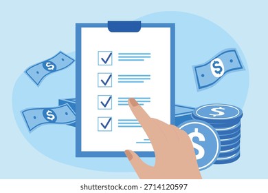 Check list with clipboard checkmark vector illustration