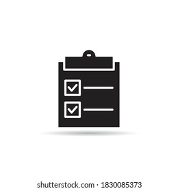 ilustración vectorial del icono del portapapeles de lista