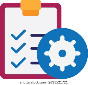 Check List Clipboard Icon Vector Flat Illustration