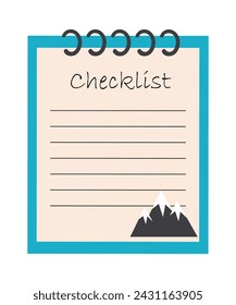 Check list. Colored form with empty space for notes. Vector illustration design for notepad, checklist, planner, page, eps 10