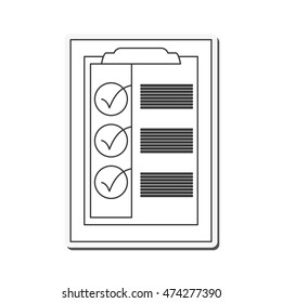 check list delivery shipping icon. Flat and Isolated design. Vector illustration