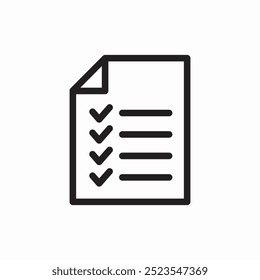 Lista de comprobación para hacer el Vector de signo de icono