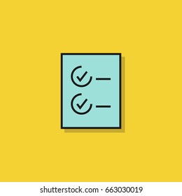 check list document on yellow background