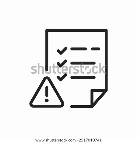 check list exclamation mark icon sign vector