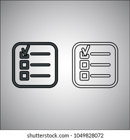 Check list fill and outline vector icon