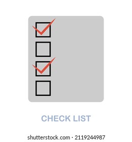 Check List flat icon. Colored element sign from office tools collection. Flat Check List icon sign for web design, infographics and more.