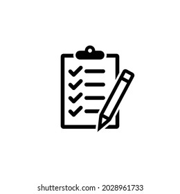 Check list flat icon isolated on white background , Vector illustration