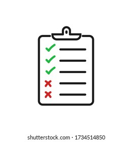 Check List Flat Icon. Vector illustration