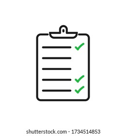 Check List Flat Icon. Vector illustration