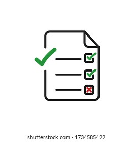 Check List Flat Icon. Vector illustration