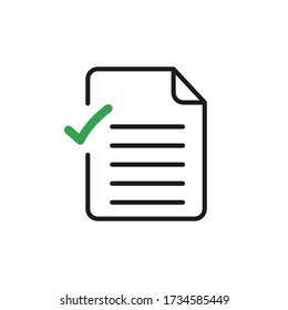 Check List Flat Icon. Vector illustration