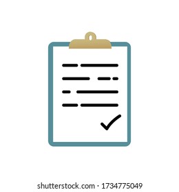 Check List Flat Icon. Vector illustration