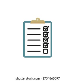 Check List Flat Icon. Vector illustration
