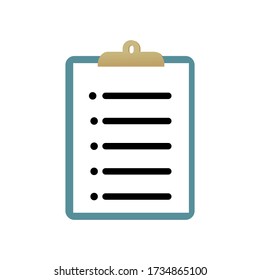 Check List Flat Icon. Vector illustration