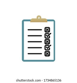 Check List Flat Icon. Vector illustration